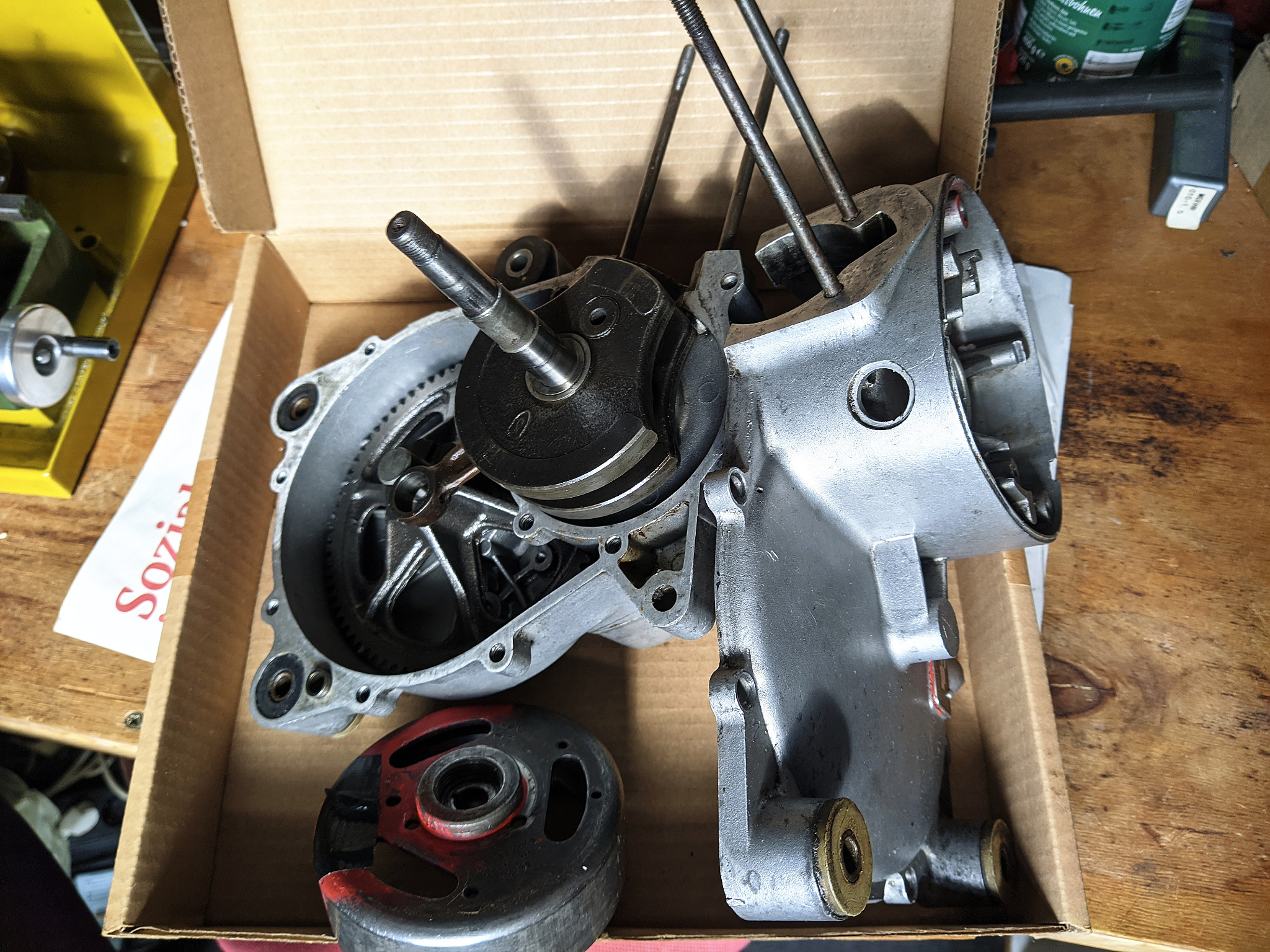 442 Zündapp Motor bekommt neue Lager Dichtungen